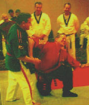 PROF. DILLMAN DEMO's A JOINT LOCK ON SENSEI KEVIN @ 1999 CAMP